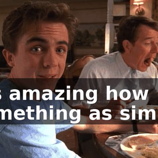 It's amazing how something as simple