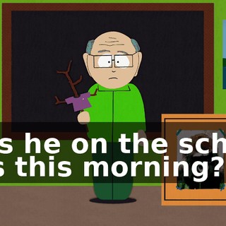 Was he on the school bus this morning?