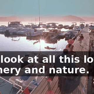 Oh, look at all this lovely scenery and nature.