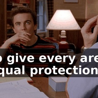 to give every area equal protection.
