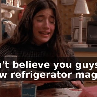 I can't believe you guys threw refrigerator magnets