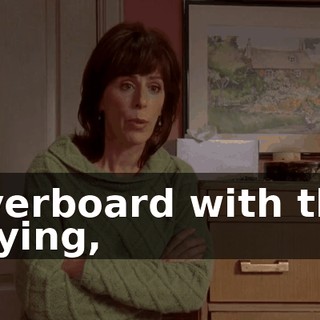overboard with the crying,