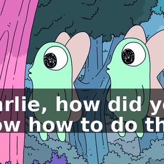 Charlie, how did you know how to do that?
