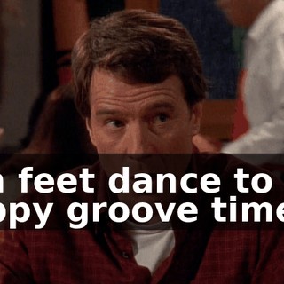 Fun feet dance to the happy groove time.