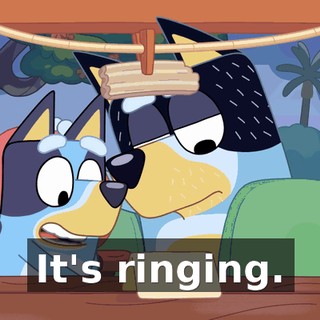 It's ringing.