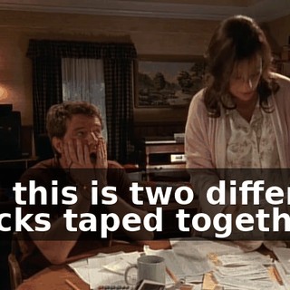 And this is two different checks taped together.