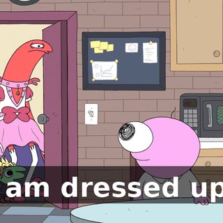 I am dressed up.