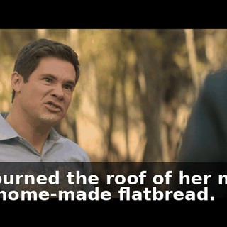 She burned the roof of her mouth on a home-made flatbread.