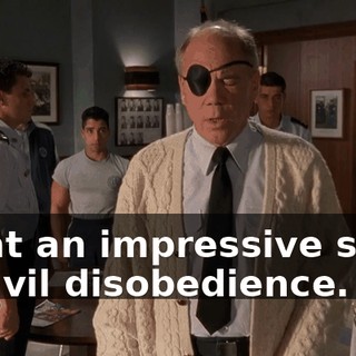 What an impressive show of civil disobedience.
