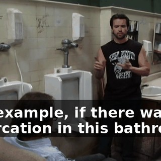 For example, if there was an altercation in this bathroom,