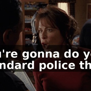You're gonna do your standard police thing