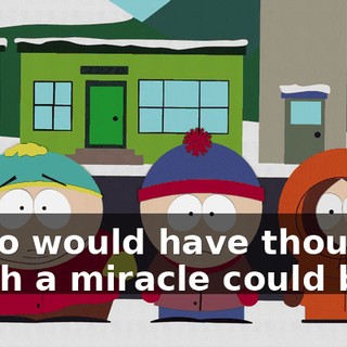 ♪ Who would have thought such a miracle could be ♪