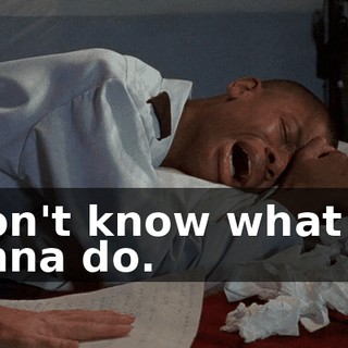 I don't know what I'm gonna do.