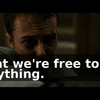 that we're free to do anything.