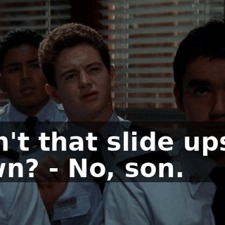 - Isn't that slide upside down? - No, son.