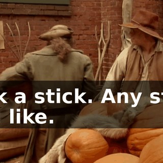 Pick a stick. Any stick you like.