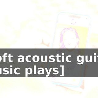 [soft acoustic guitar music plays]