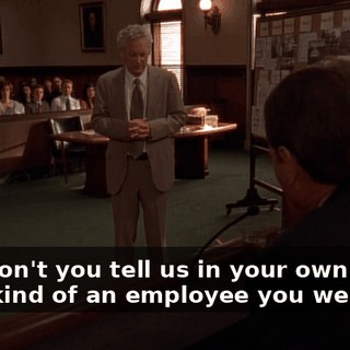 Why don't you tell us in your own words what kind of an employee you were?