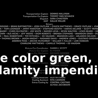 ♪ The color green, calamity impending ♪