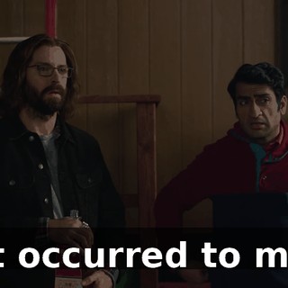 It occurred to me