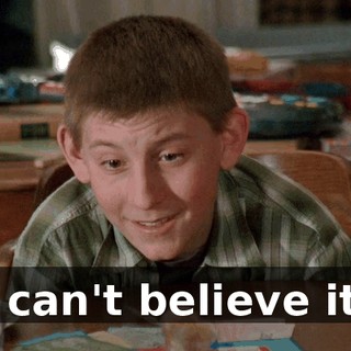 I can't believe it,