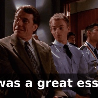 It was a great essay.