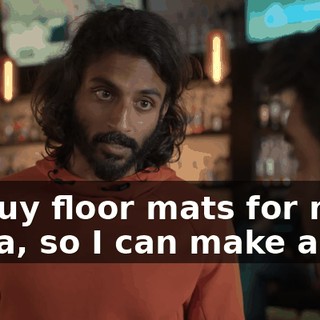 to buy floor mats for my Tesla, so I can make a guy