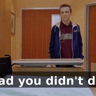 Glad you didn't die.