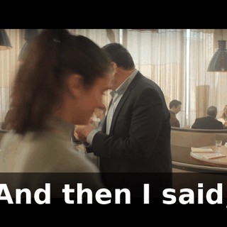 And then I said,