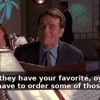 Look, they have your favorite, oysters. We'll have to order some of those.