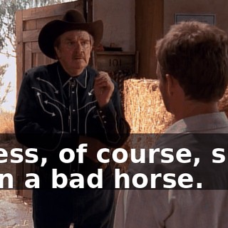 Unless, of course, she's been a bad horse.