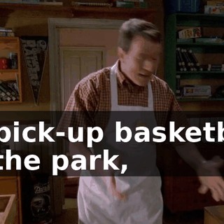 of pick-up basketball in the park,