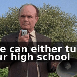 We can either turn our high school