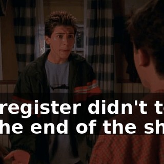 My register didn't total at the end of the shift.