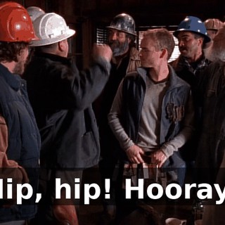 Hip, hip! Hooray!