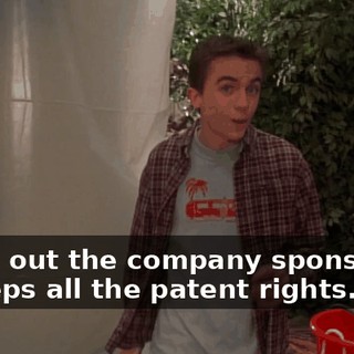Turns out the company sponsoring it keeps all the patent rights.