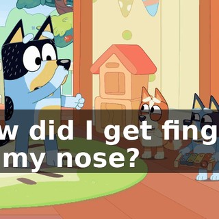 How did I get fingers up my nose?