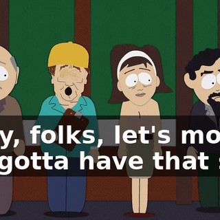 Okay, folks, let's move. We gotta have that sign