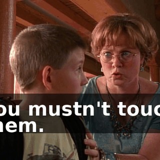 You mustn't touch them.