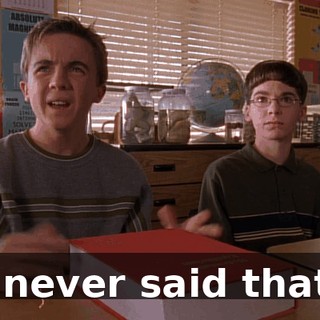 I never said that.