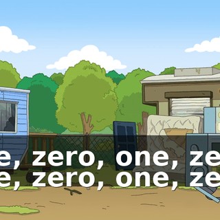 one, zero, one, zero, one, zero, one, zero.