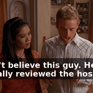 I can't believe this guy. He actually reviewed the hospital.
