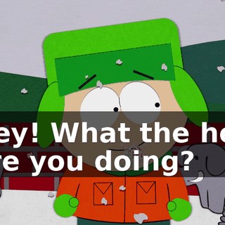 Hey! What the hell are you doing?