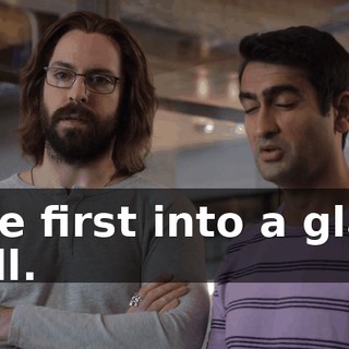 face first into a glass wall.