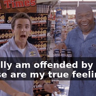 I really am offended by this. These are my true feelings,