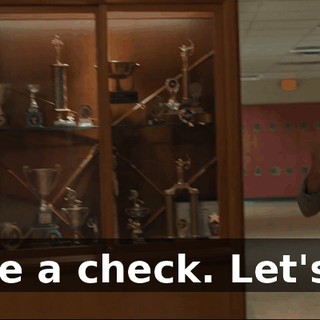 Write a check. Let's go.