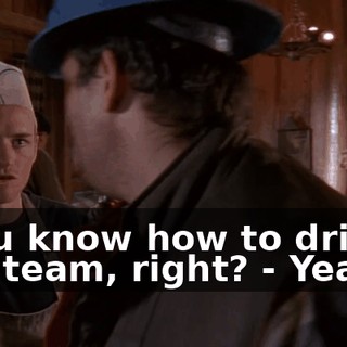 - You know how to drive a dog team, right? - Yeah.