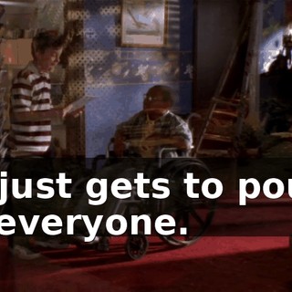 He just gets to pound on everyone.