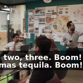 One, two, three. Boom! Tres commas tequila. Boom!