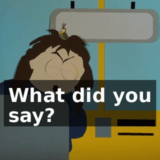 What did you say?